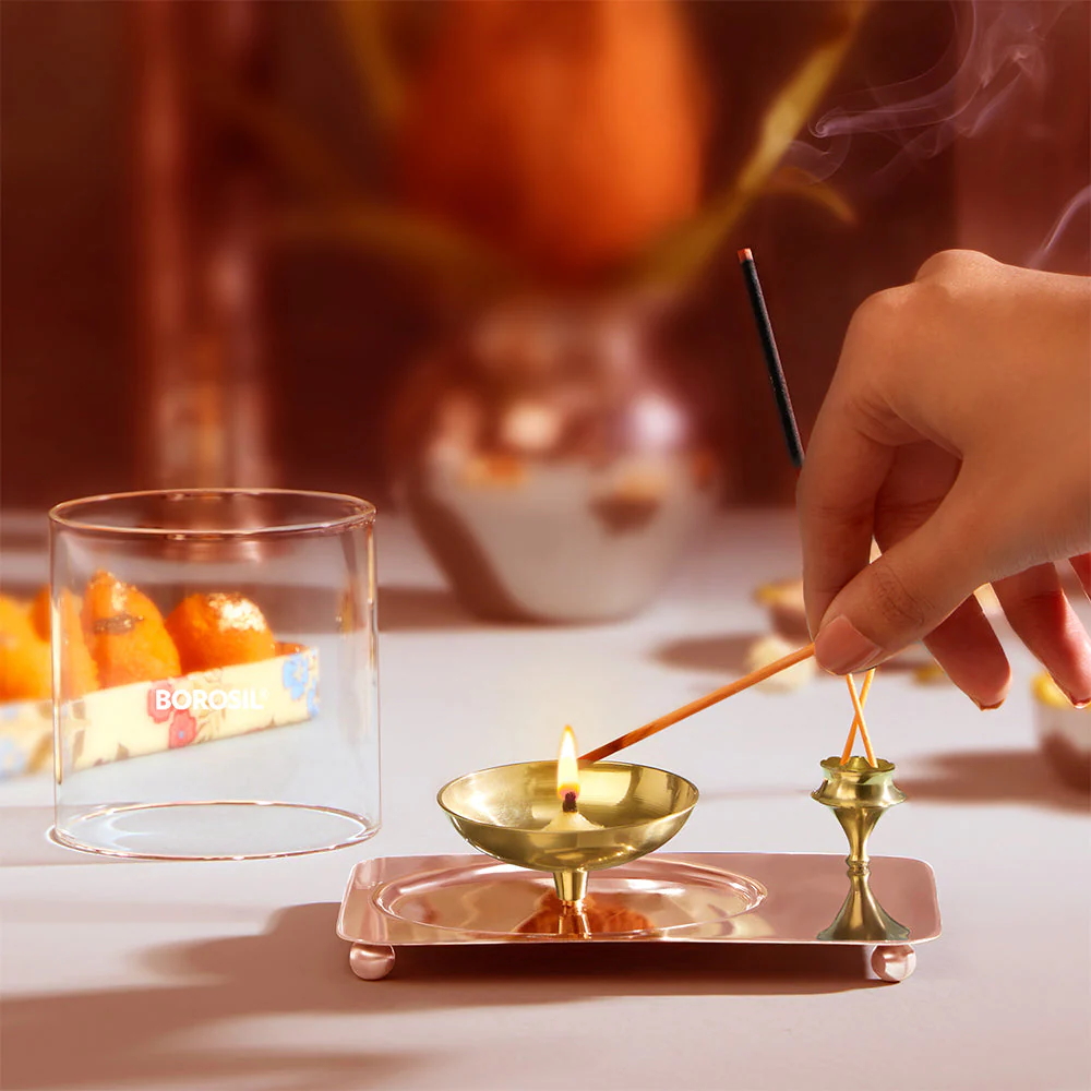 Borosil Aarti Diya, Medium - Image 3