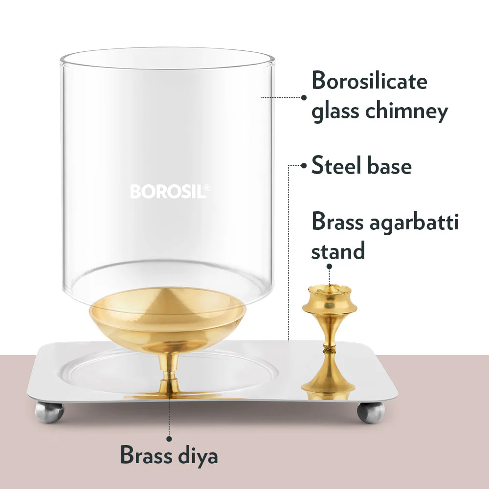 Borosil Aarti Diya, Medium - Image 6