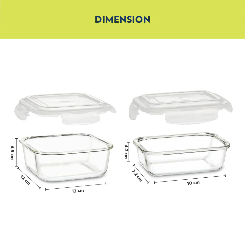 Ace Aroma Square Glass Lunch Box - Image 3