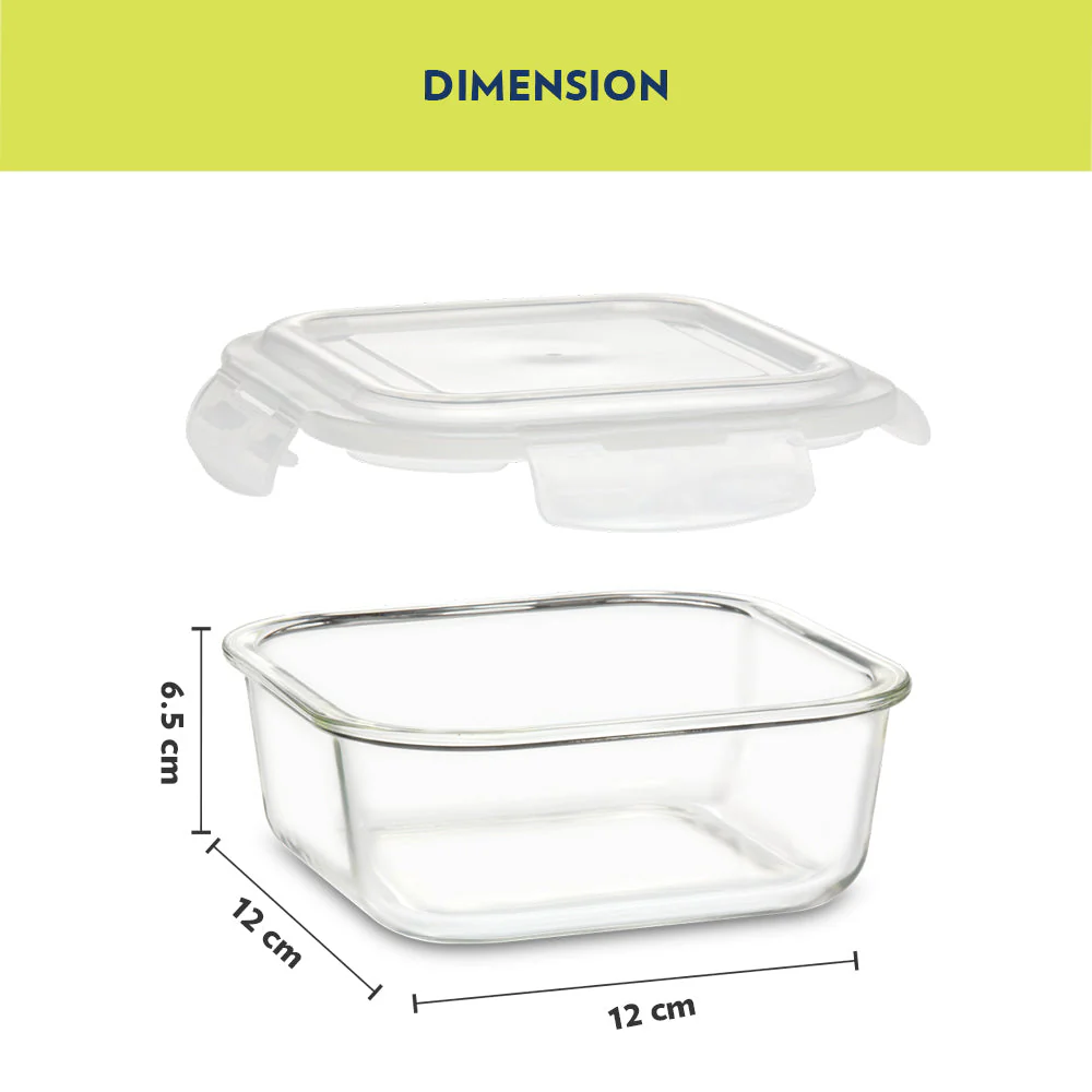 Ace Green Square Glass Lunch Box - Image 3