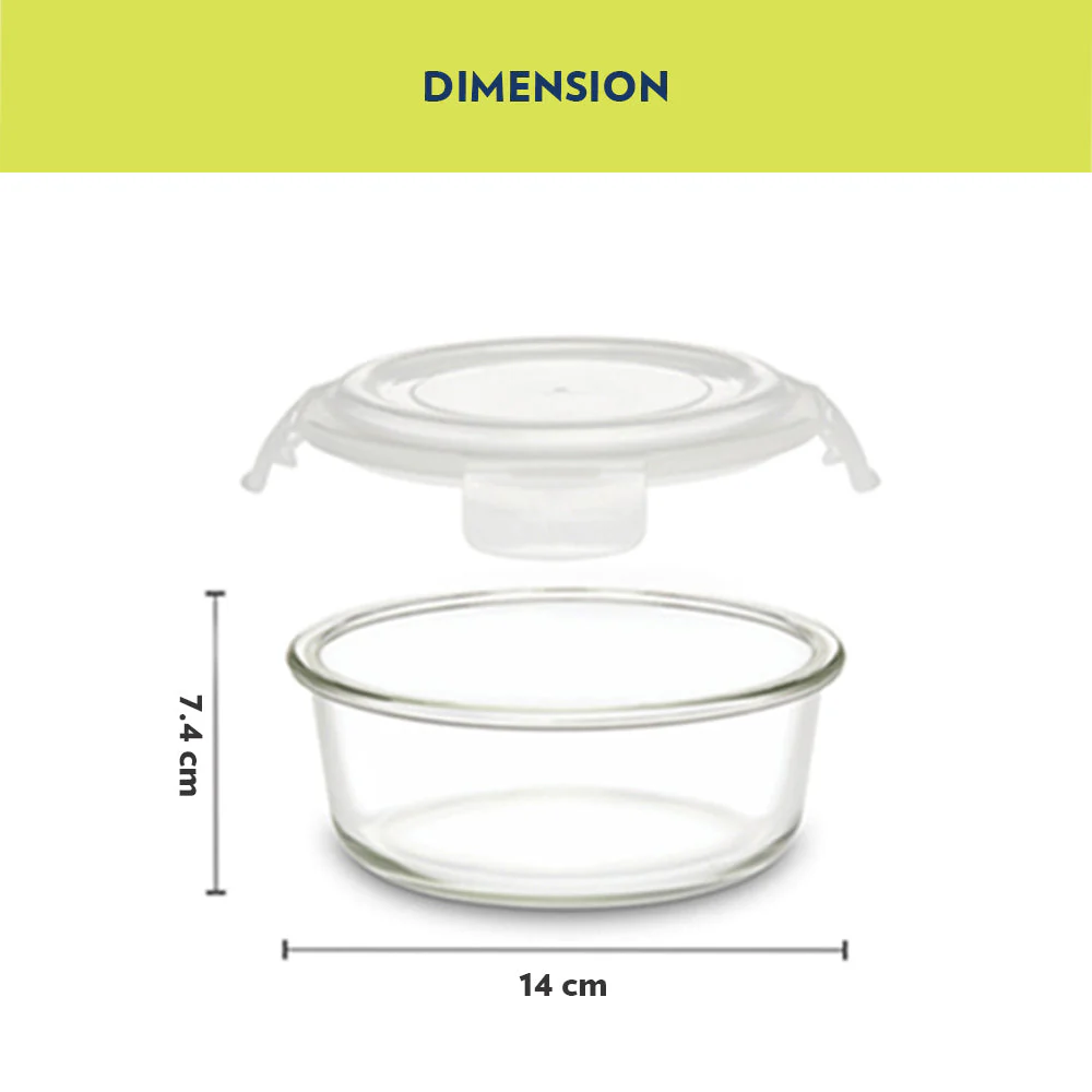 Ace Green Round Glass Lunch Box - Image 3