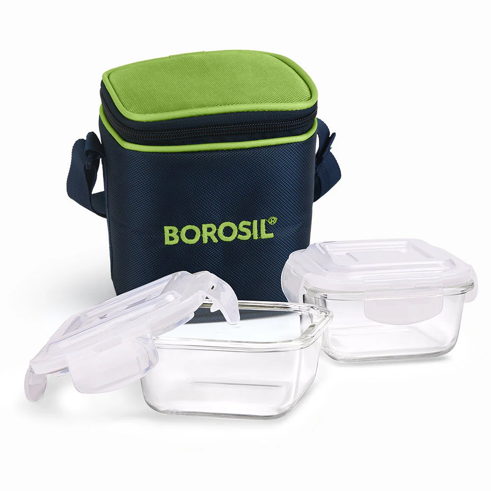 Alfa Green Square Glass Lunch Box - Image 2