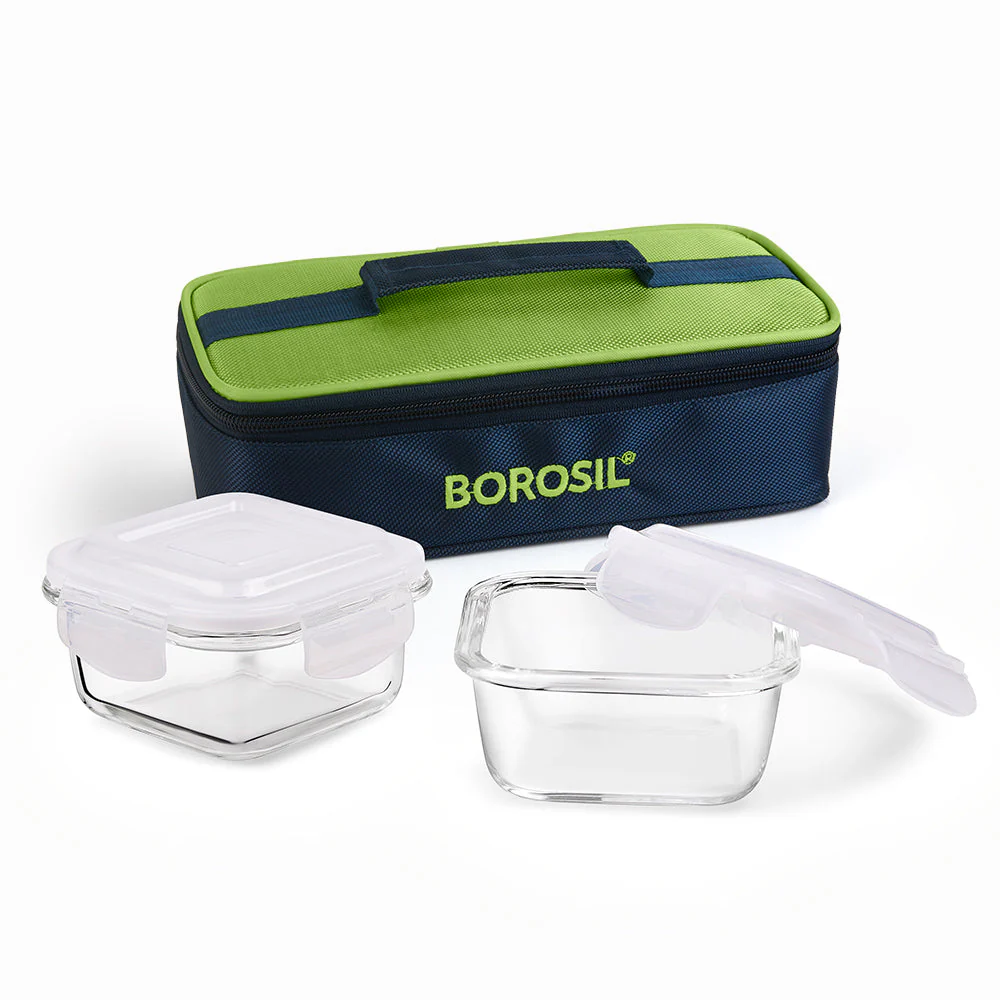 Alfa Green Square Glass Lunch Box - Image 2