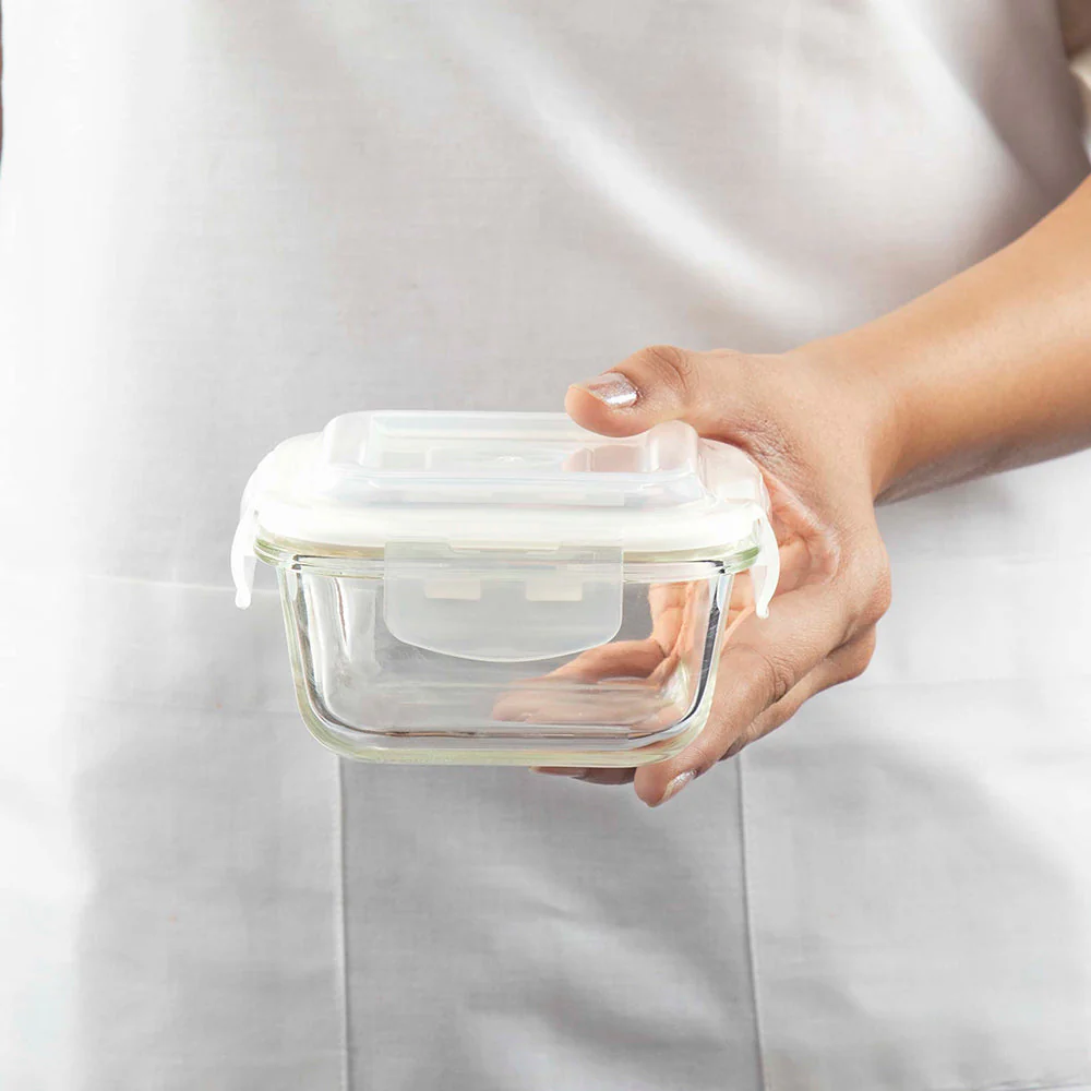 Alfa Green Square Glass Lunch Box - Image 5