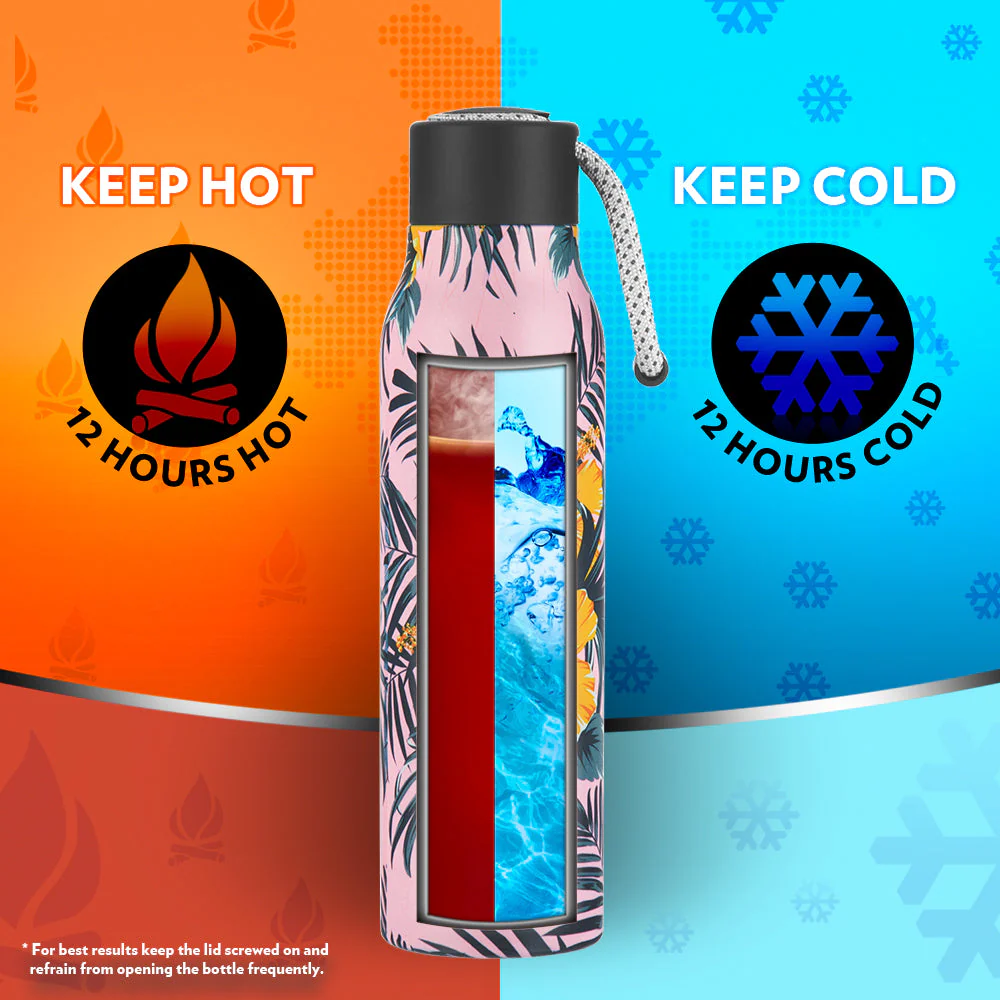 Aquasoul Vacuum Insulation Double Wall Bottle, Tropical - Image 6