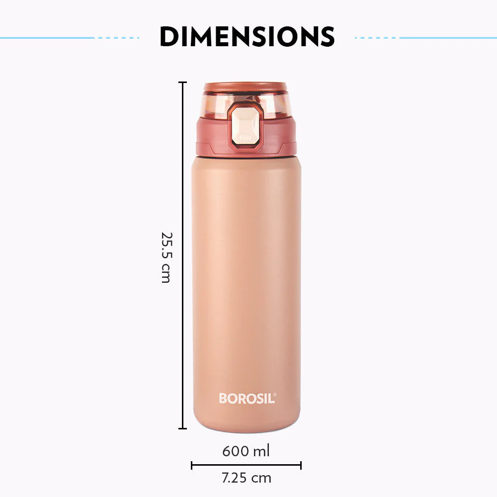 Personalised Aquasport Insulated Bottle, Peach - Image 3