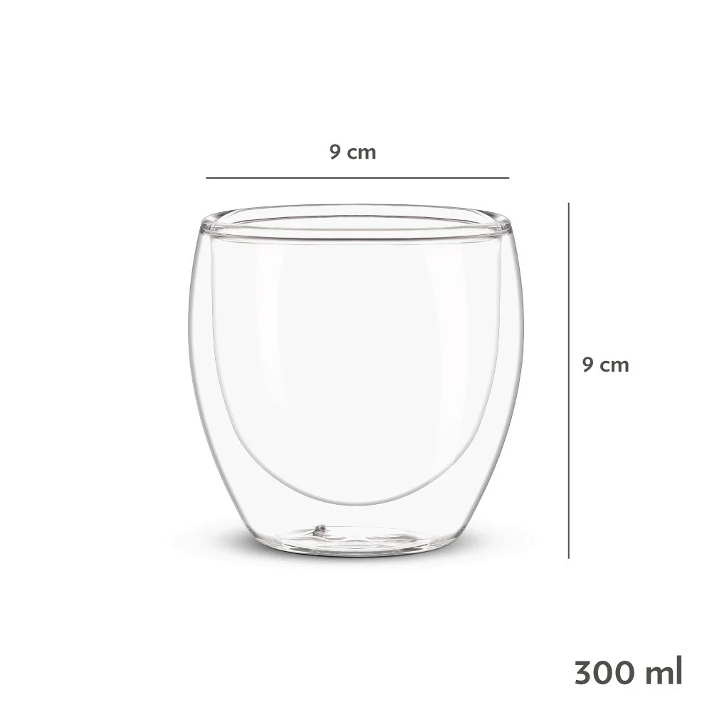 Borosil Bella Double Wall Glass Tumbler - Image 3