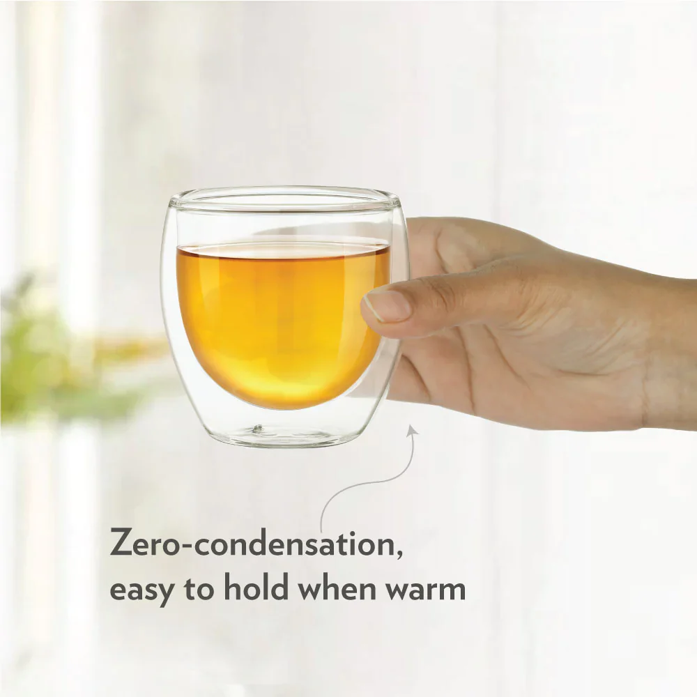 Borosil Bella Double Wall Glass Tumbler - Image 5