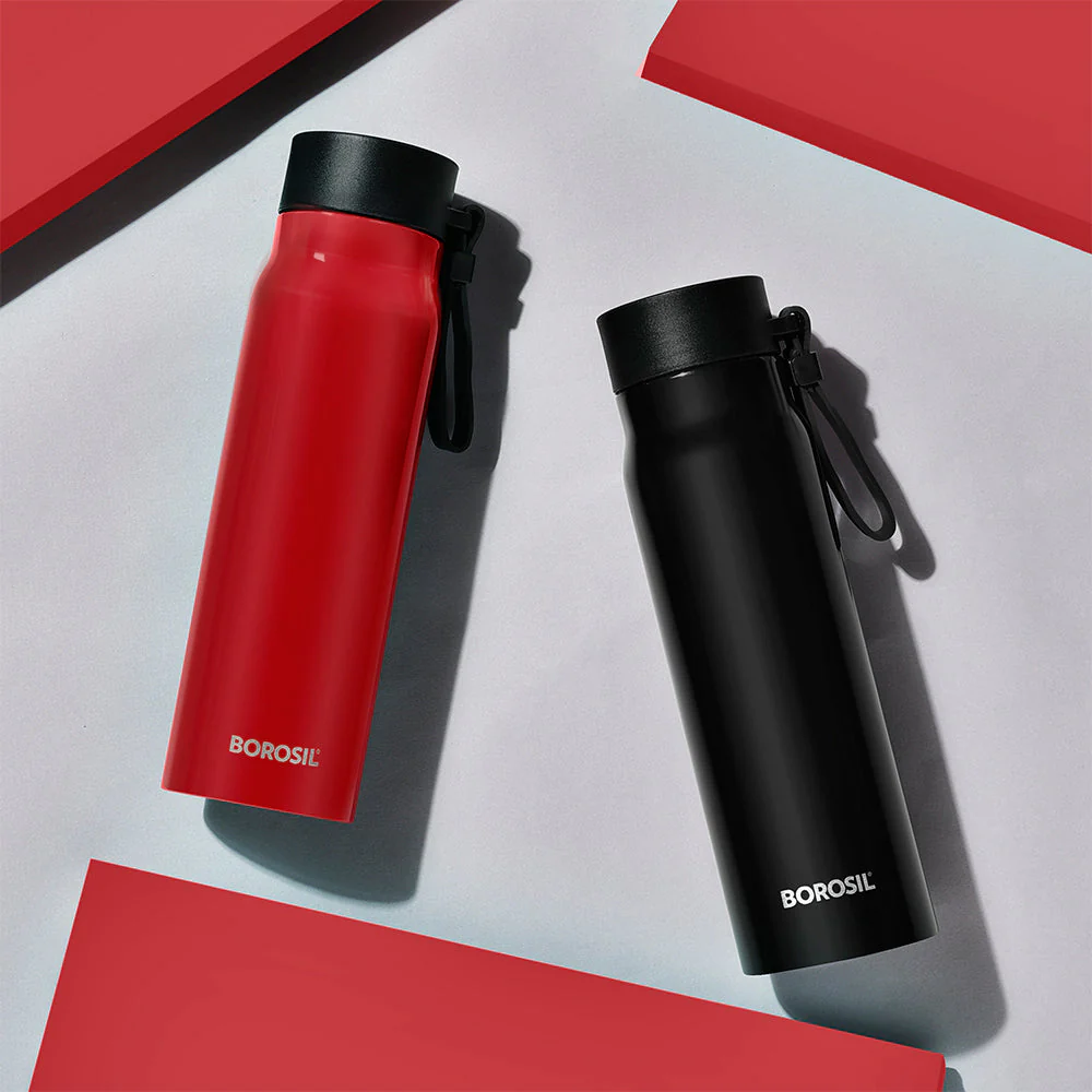 Personalised Bliss Stainless Steel Double Wall Bottle, Red - Image 3