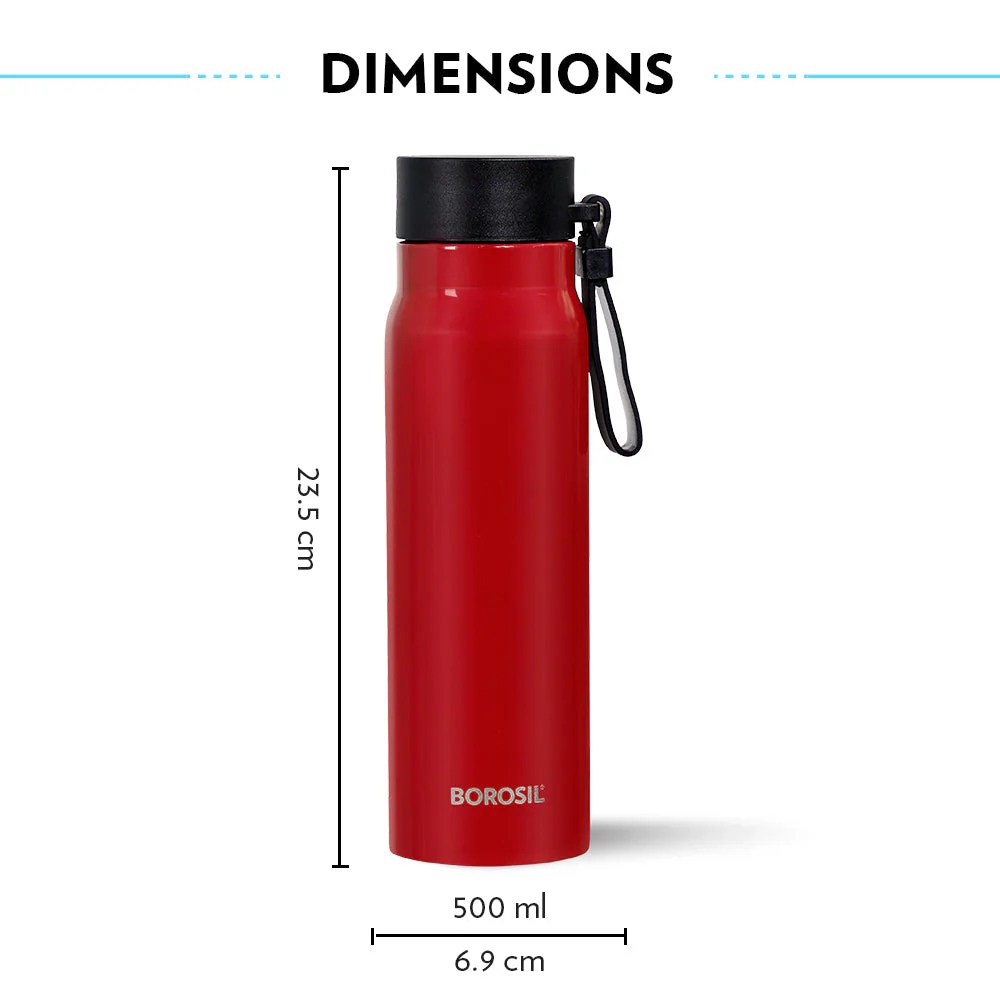 Personalised Bliss Stainless Steel Double Wall Bottle, Red - Image 4