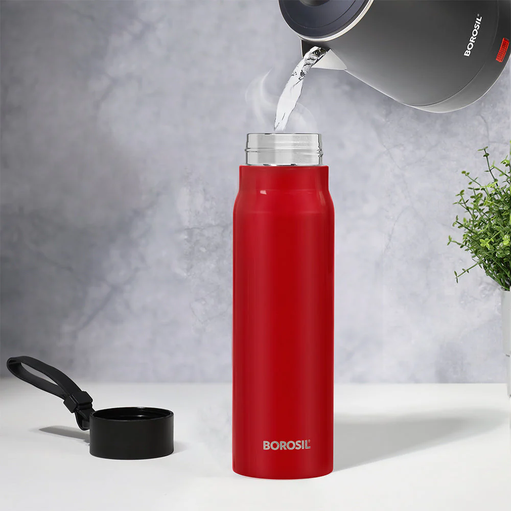 Personalised Bliss Stainless Steel Double Wall Bottle, Red - Image 5