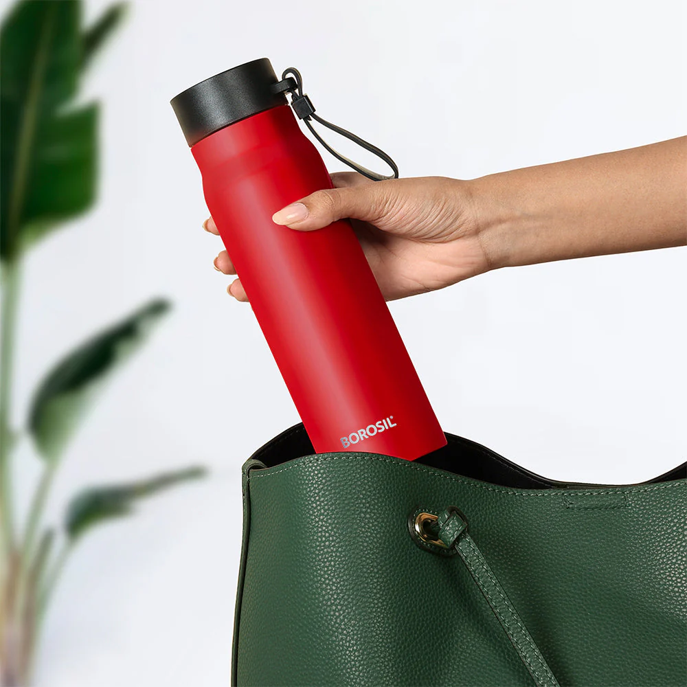 Personalised Bliss Stainless Steel Double Wall Bottle, Red - Image 8