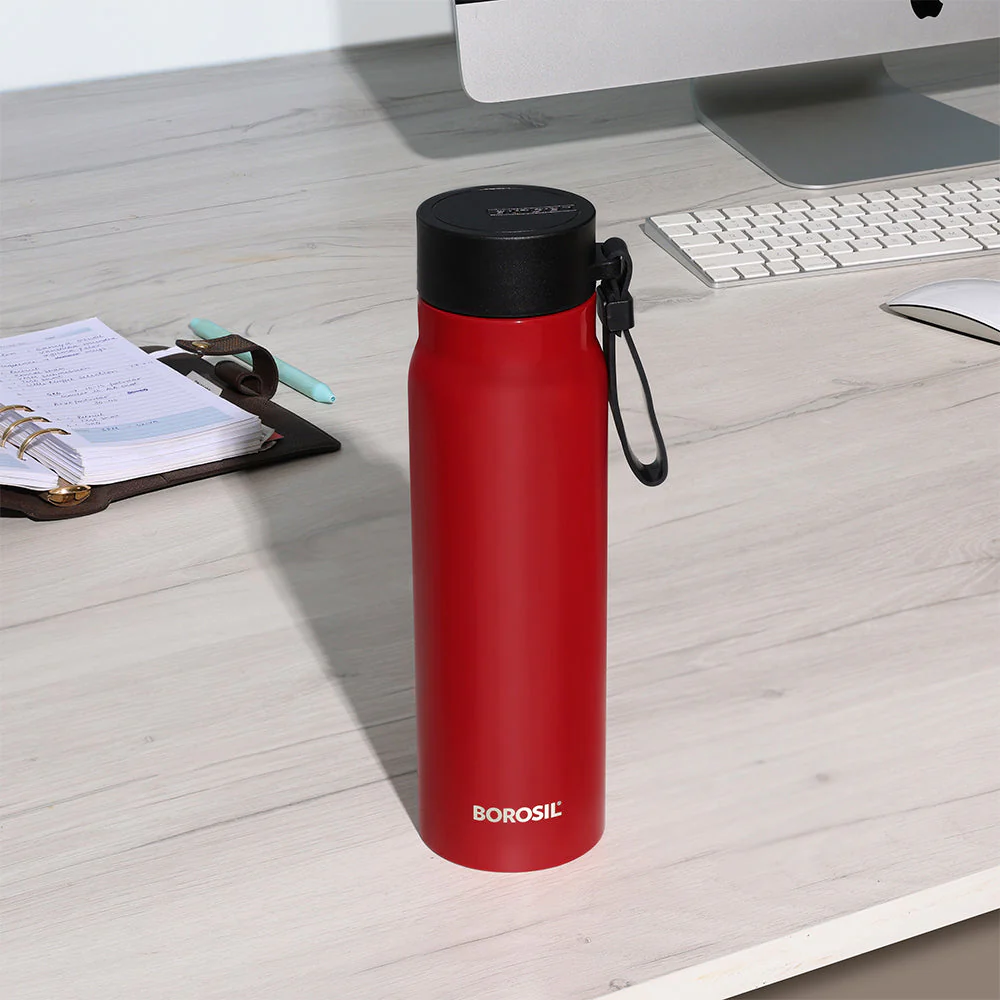 Personalised Bliss Stainless Steel Double Wall Bottle, Red - Image 9