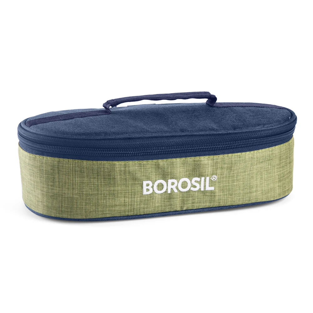 Borosil Ace Flat Lunch Bag, Round, For Set of 2, (400ml) (Only Bag) - Image 2