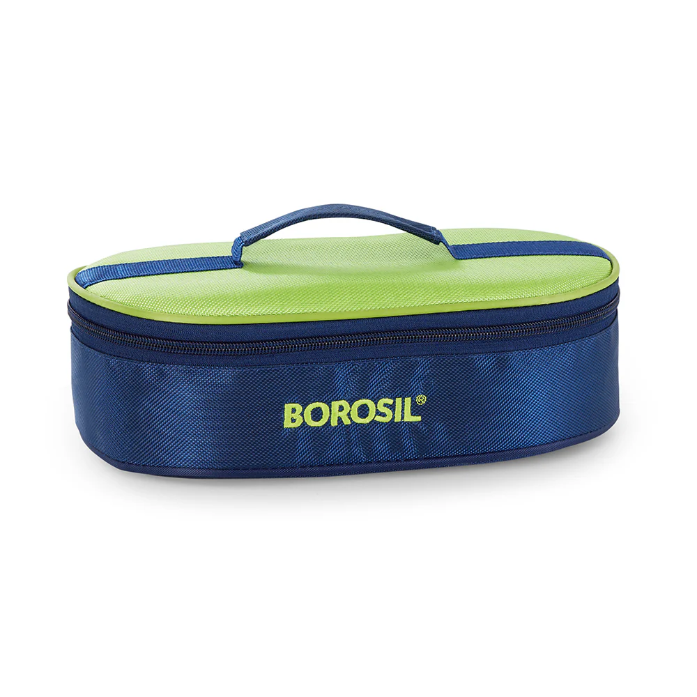 Borosil Alfa Green Flat Lunch Bag, Round (Only Bag) - Image 2