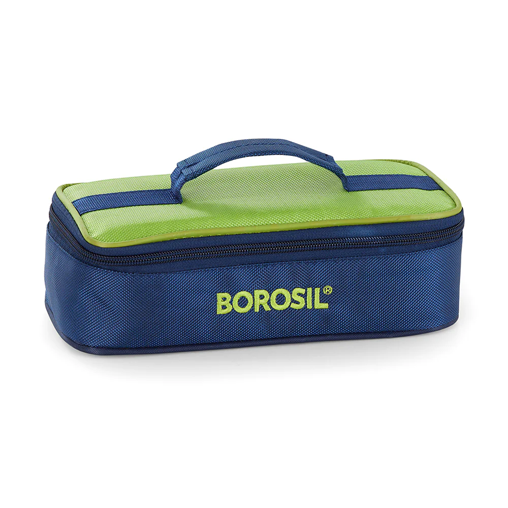 Borosil Alfa Green Flat Lunch Bag, Square (Only Bag) - Image 2