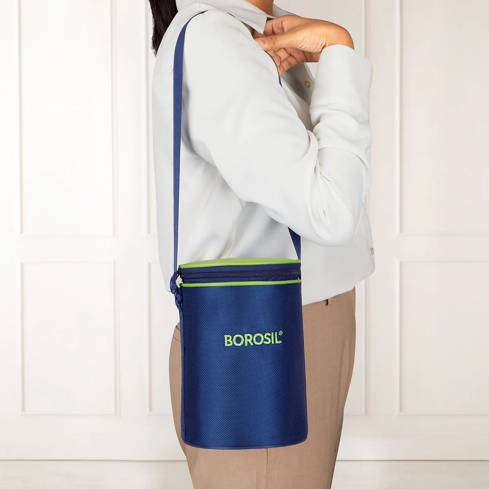Borosil Alfa Green Lunch Bag, Round (Only Bag) - Image 5