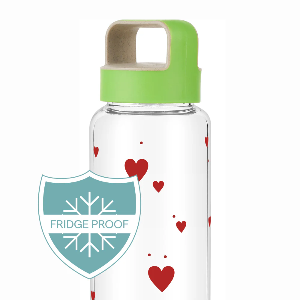 All Hearts Wide Mouth Printed Glass Bottle - Image 6