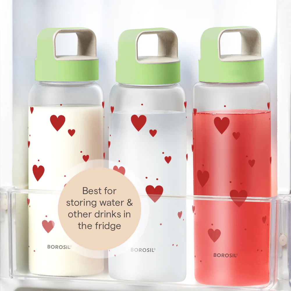 All Hearts Wide Mouth Printed Glass Bottle - Image 7