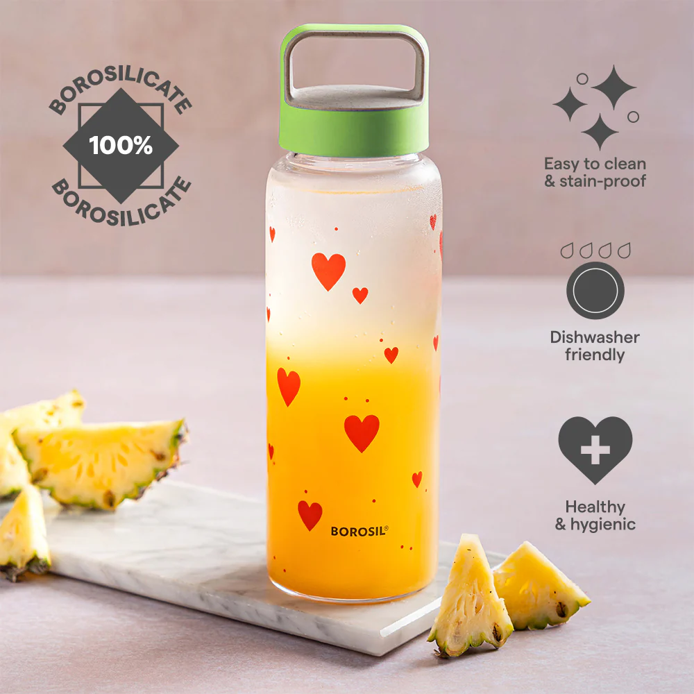 All Hearts Wide Mouth Printed Glass Bottle - Image 8