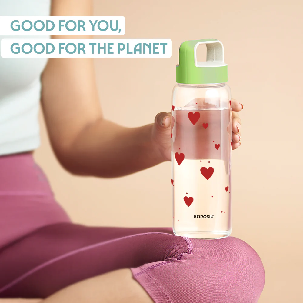 All Hearts Wide Mouth Printed Glass Bottle - Image 9