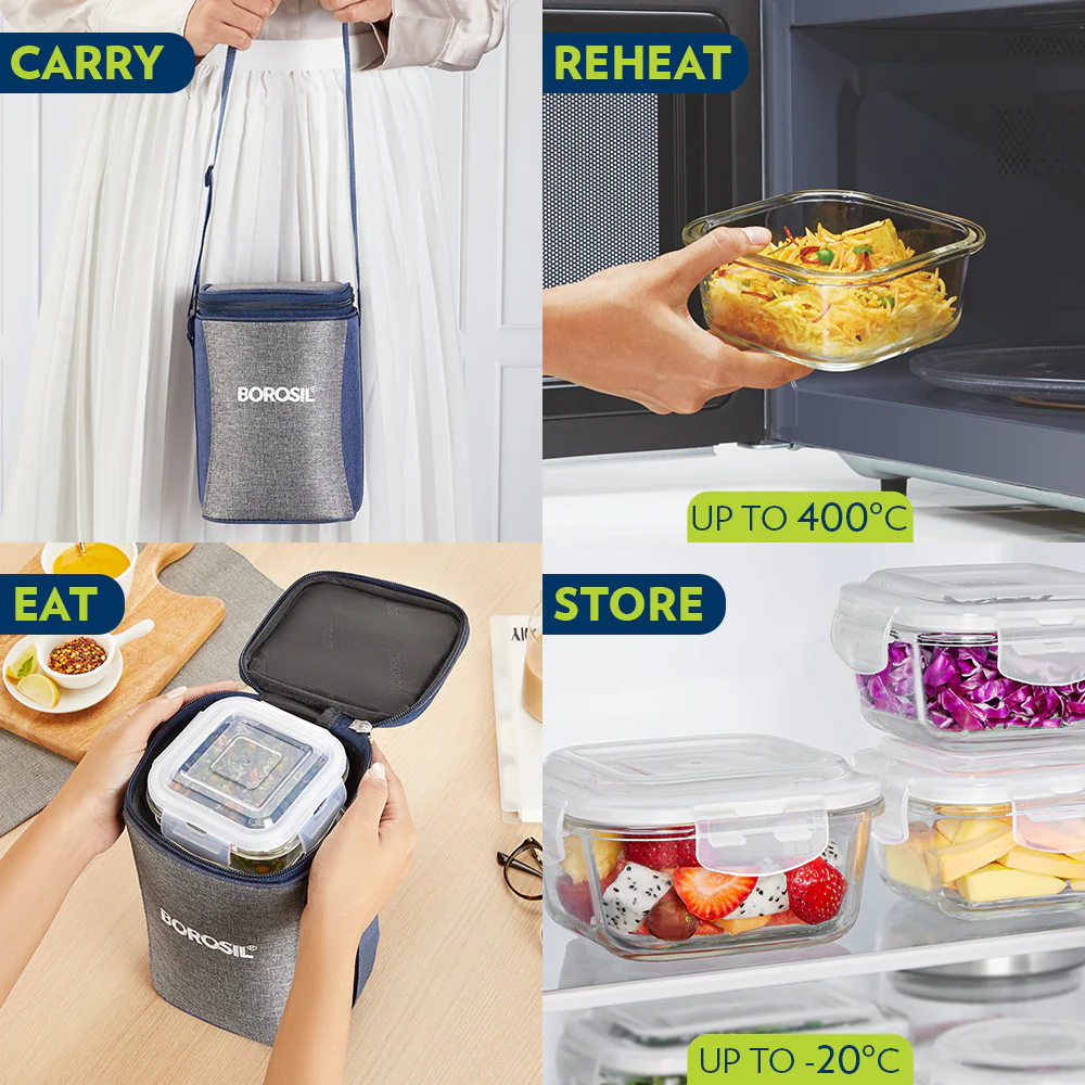 Alora Square Glass Lunch Box - Image 8