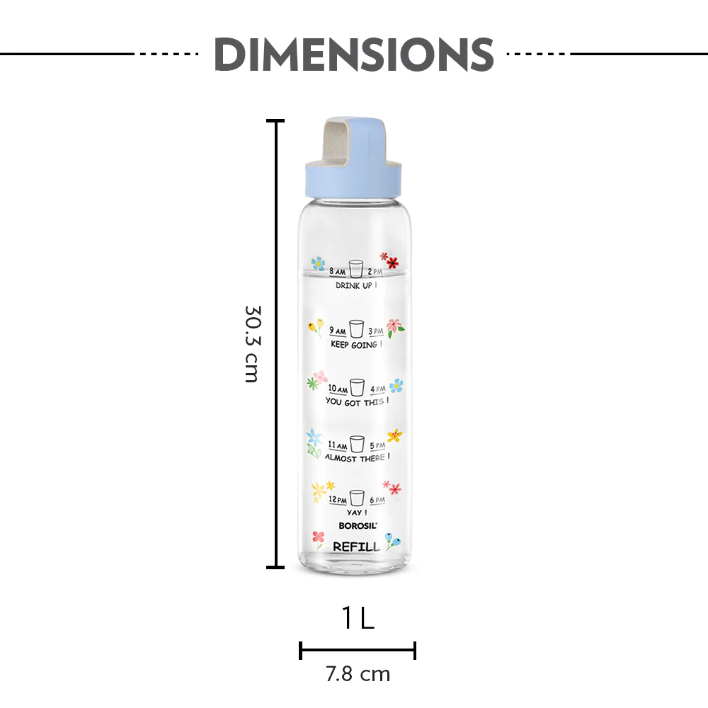 AM PM Clear Glass Bottle - Image 3