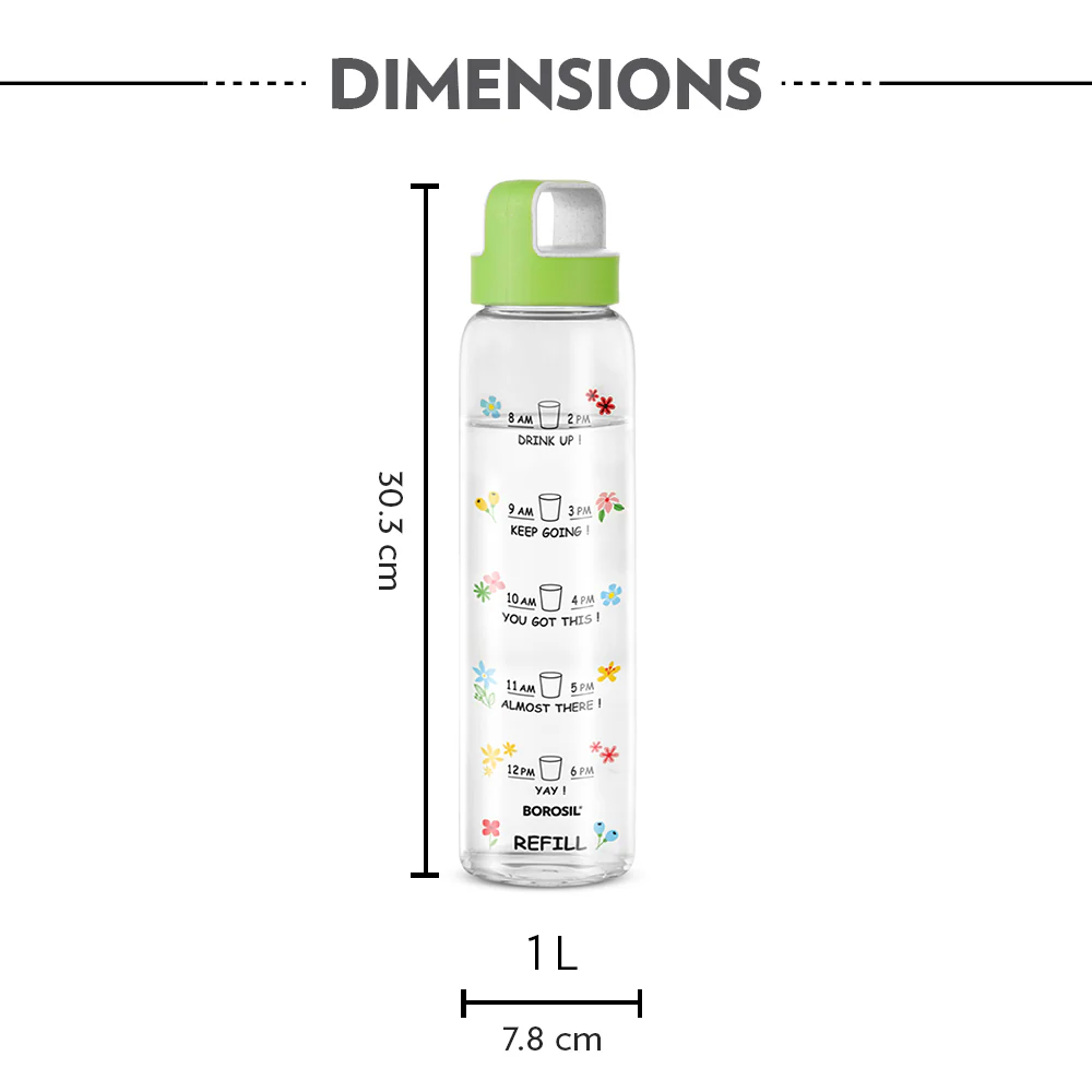 AM PM Clear Glass Bottle - Image 3