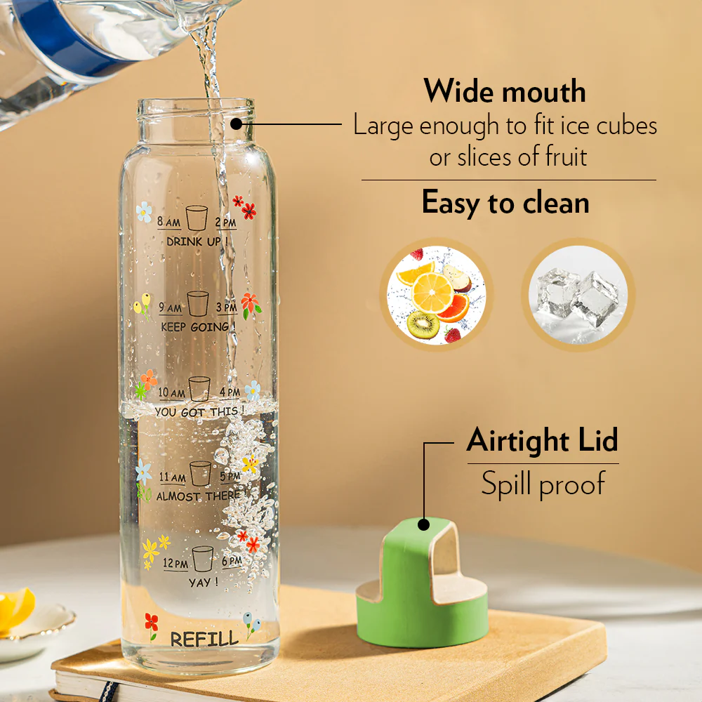 AM PM Clear Glass Bottle - Image 4