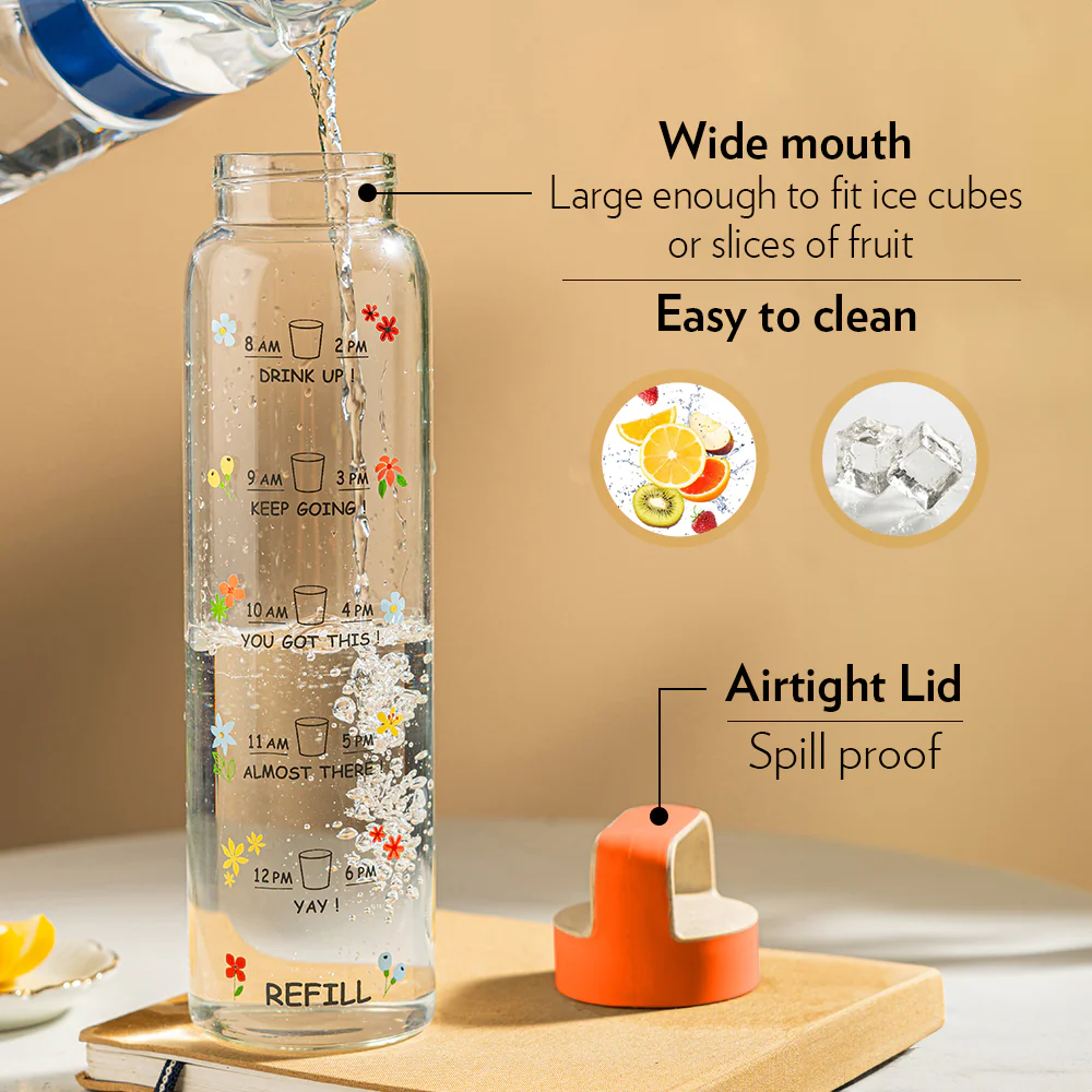 AM PM Clear Glass Bottle - Image 5