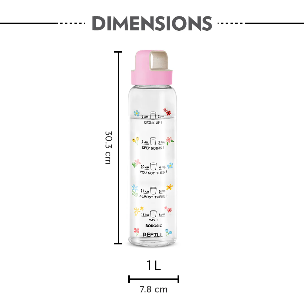 AM PM Clear Glass Bottle - Image 3