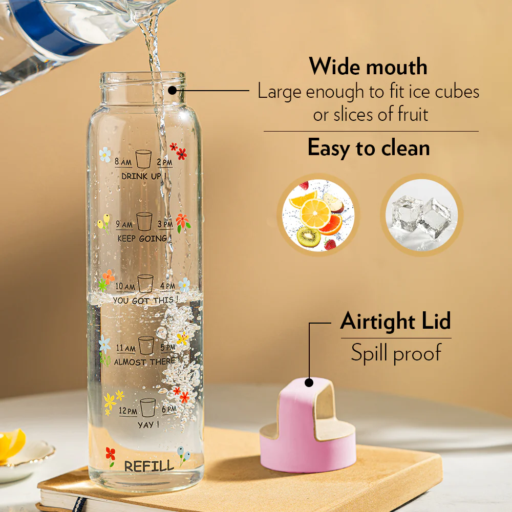 AM PM Clear Glass Bottle - Image 4