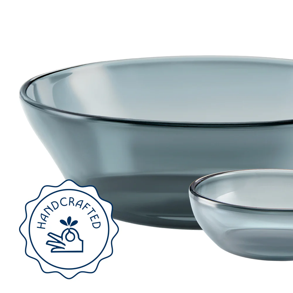 Borosil Aura Glass Small Pudding Set, Grey, 7 pc - Image 2