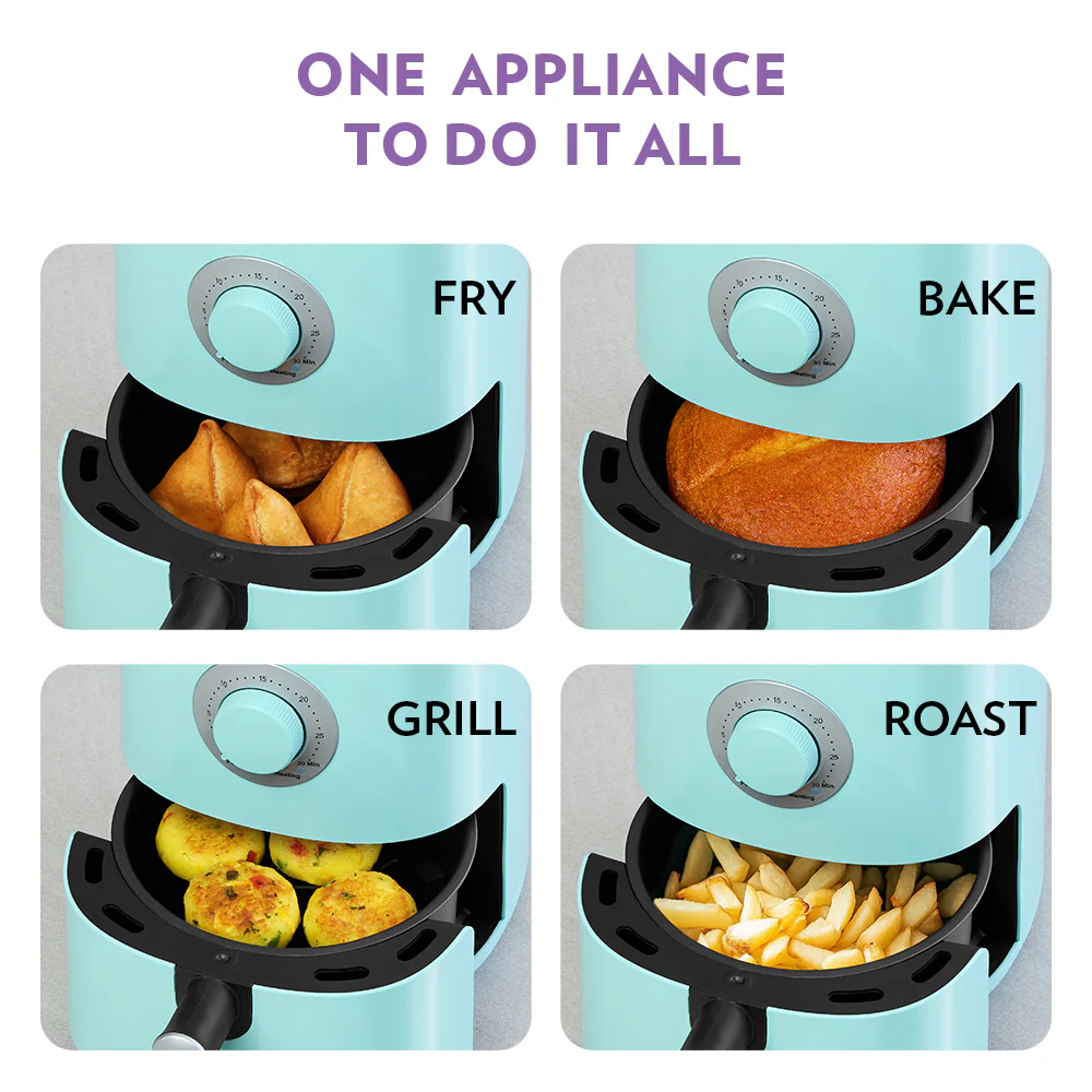 Smart Electric Air Fryer – Blue | Healthy Oil-Free Cooking - Image 7