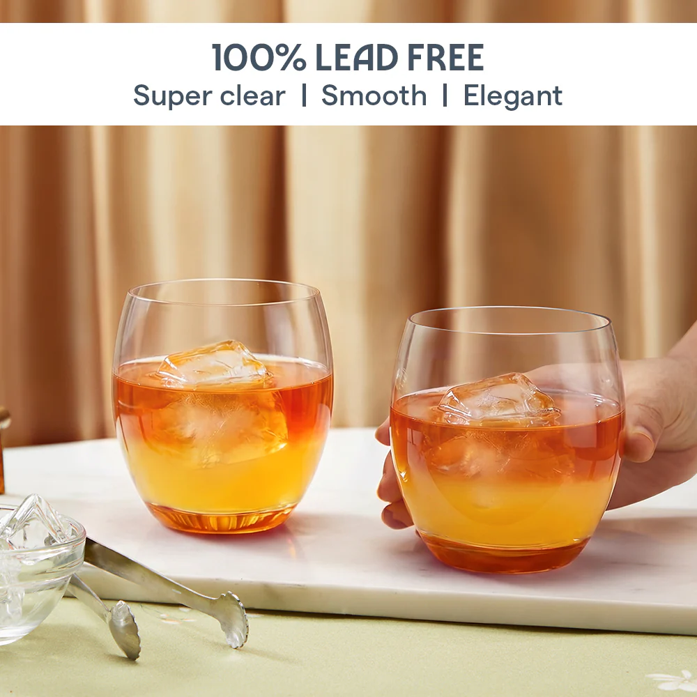 Bliss Glass Tumbler Set, Orange - Image 5