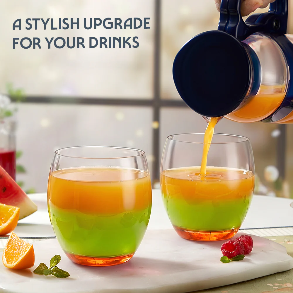 Bliss Glass Tumbler Set, Orange - Image 6