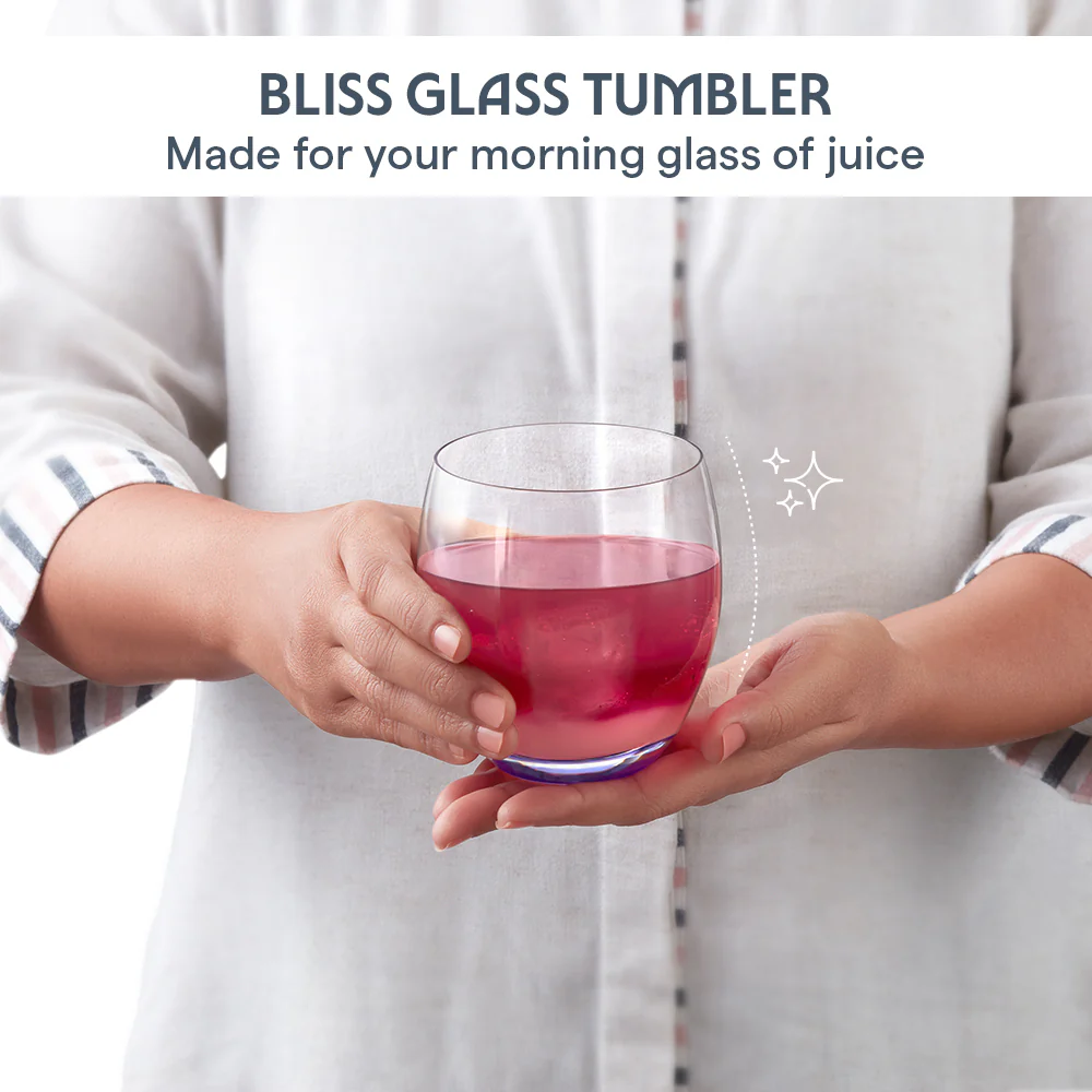 Bliss Glass Tumbler Set, Purple - Image 4