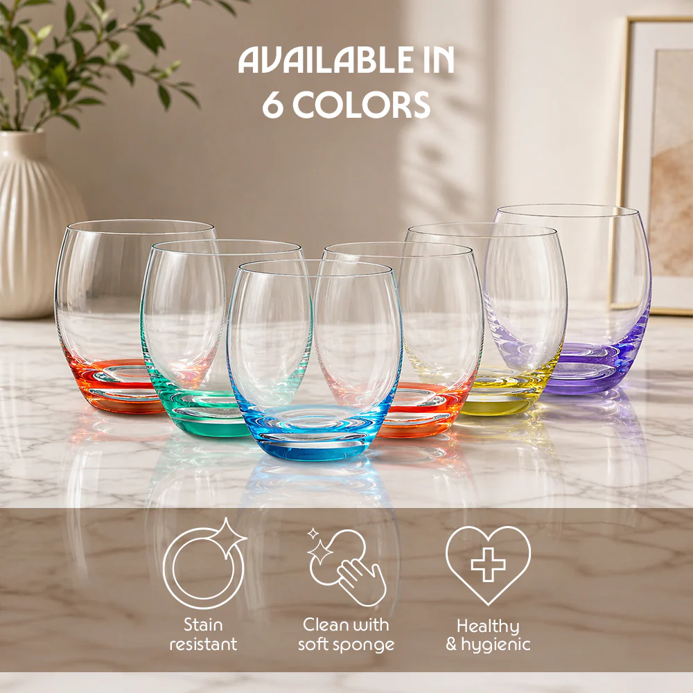 Bliss Glass Tumbler Set, Red - Image 8