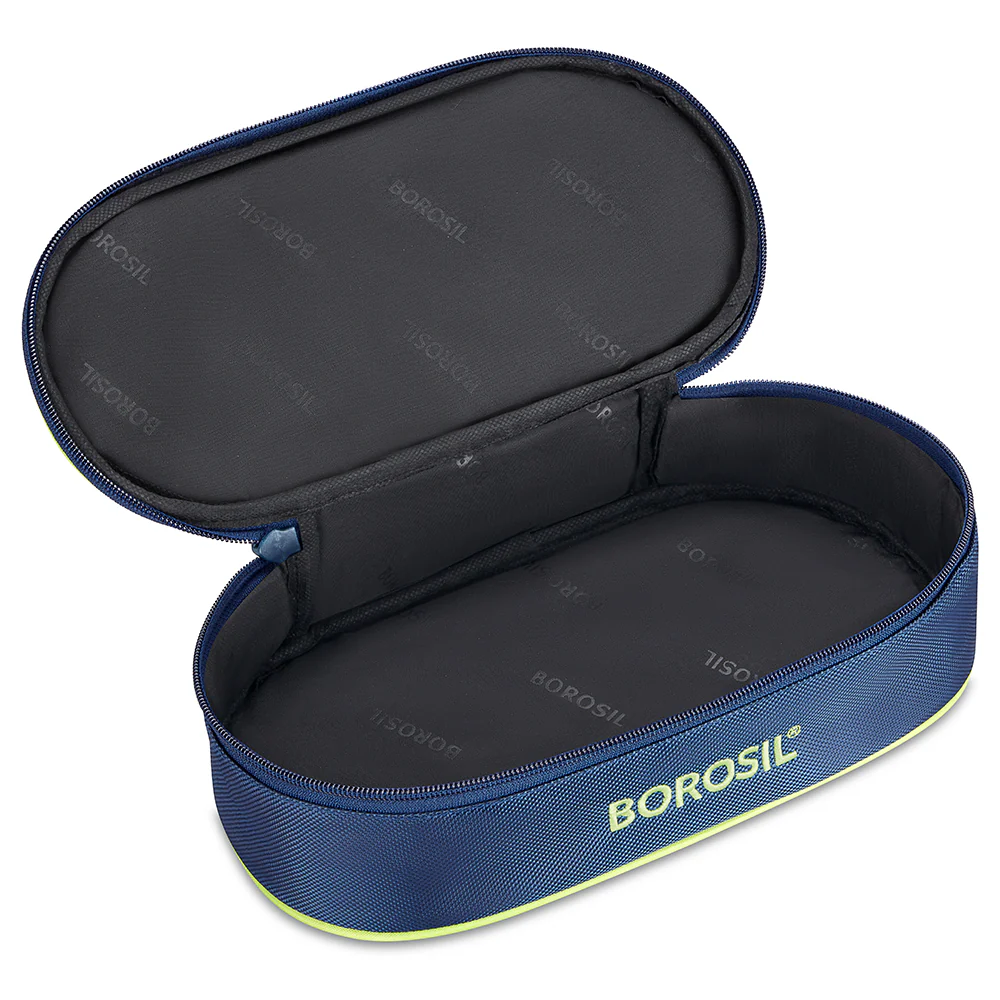 Borosil Blue Flat Lunch Bag, Round, For Set of 2, (400ml) (Only Bag) - Image 7