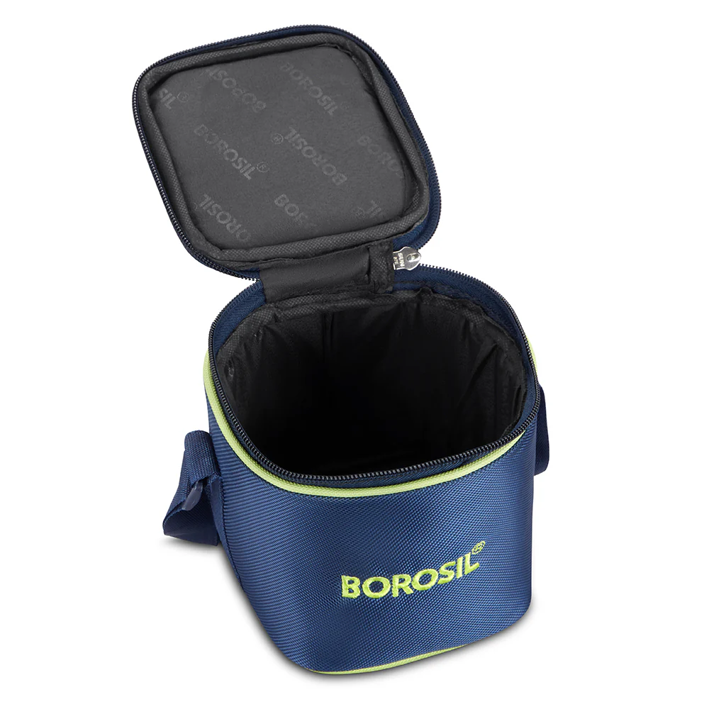 Borosil Blue Tall Lunch Bag, Square, For Set of 2, (320ml) (Only Bag) - Image 8
