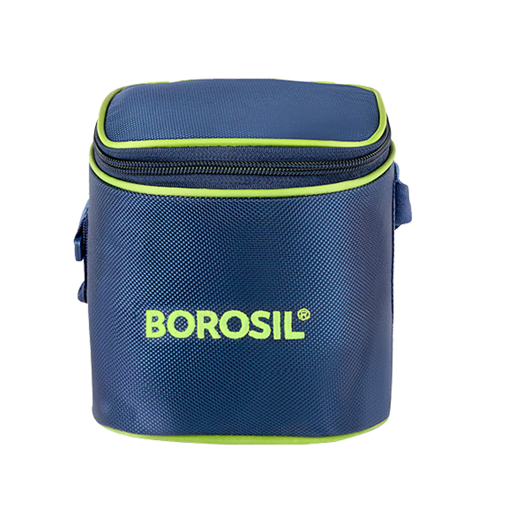 Borosil Blue Tall Lunch Bag, Square, For Set of 2, (320ml) (Only Bag) - Image 9