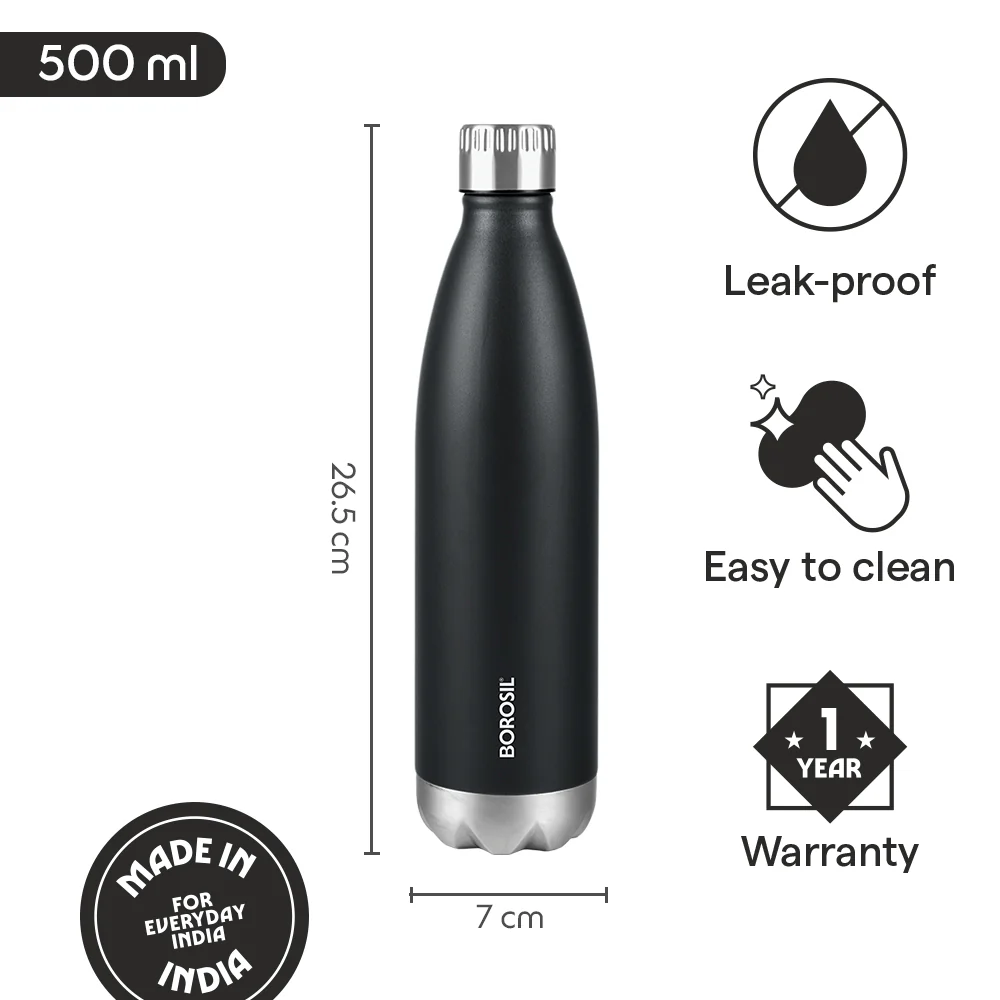 Bolt Insulated Bottle, Matte Black - Image 10