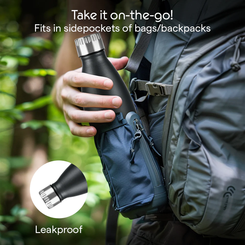 Bolt Insulated Bottle, Matte Black - Image 6