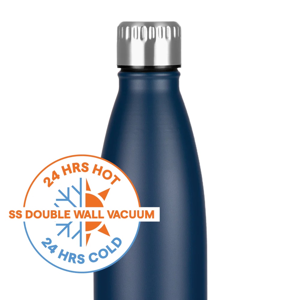 Personalised Bolt Double Wall Bottle, Blue - Image 3