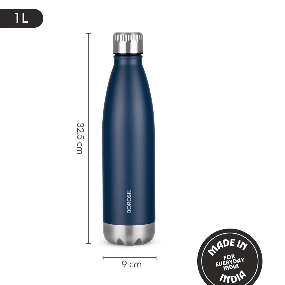 Personalised Bolt Double Wall Bottle, Blue - Image 4