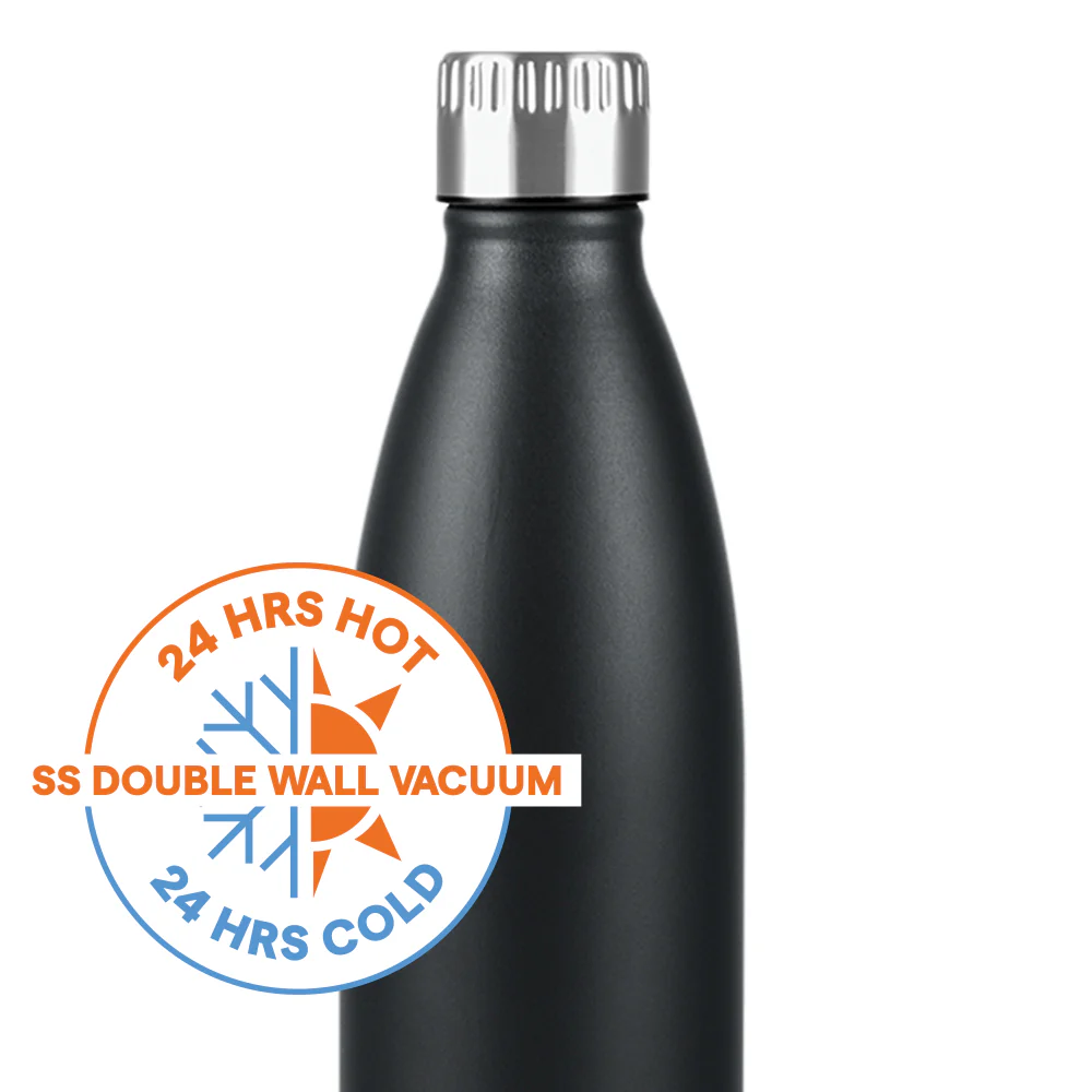 Bolt Double Wall Bottle, Matte Black - Image 2