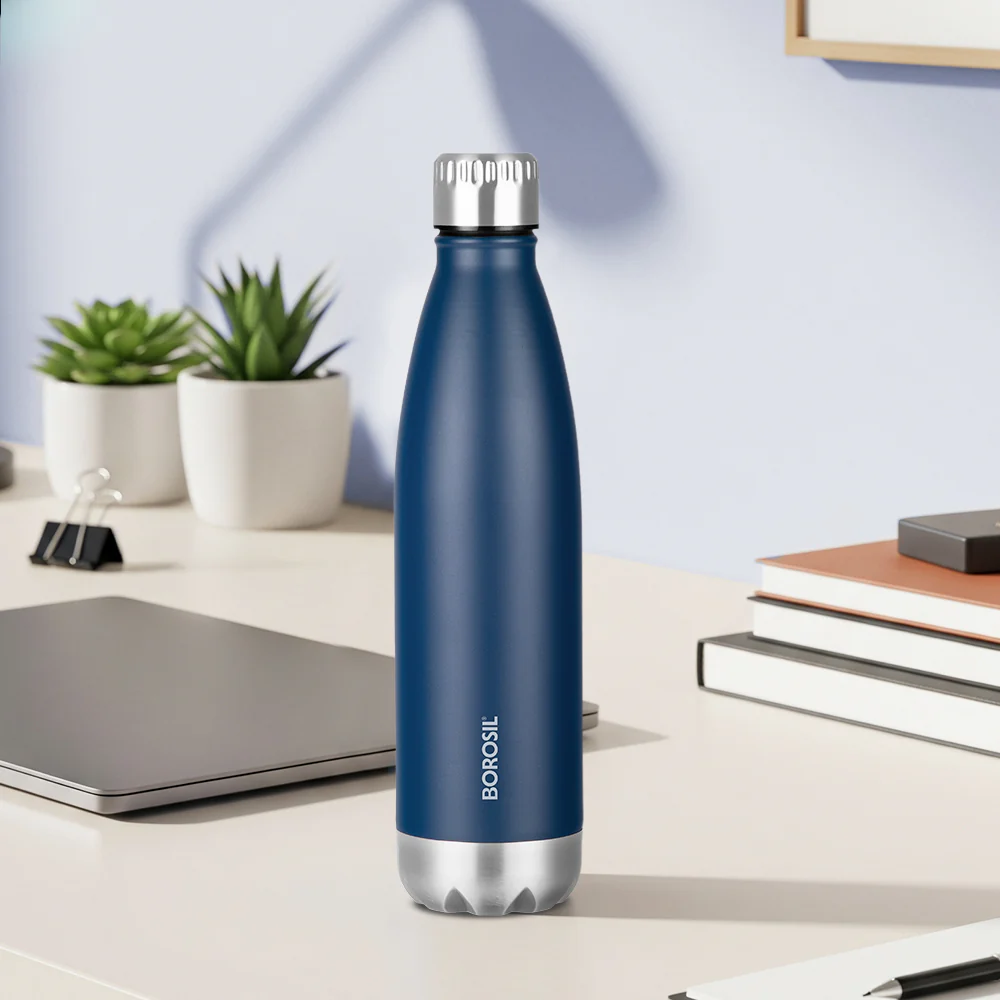 Personalised Bolt Double Wall Bottle, Blue - Image 2