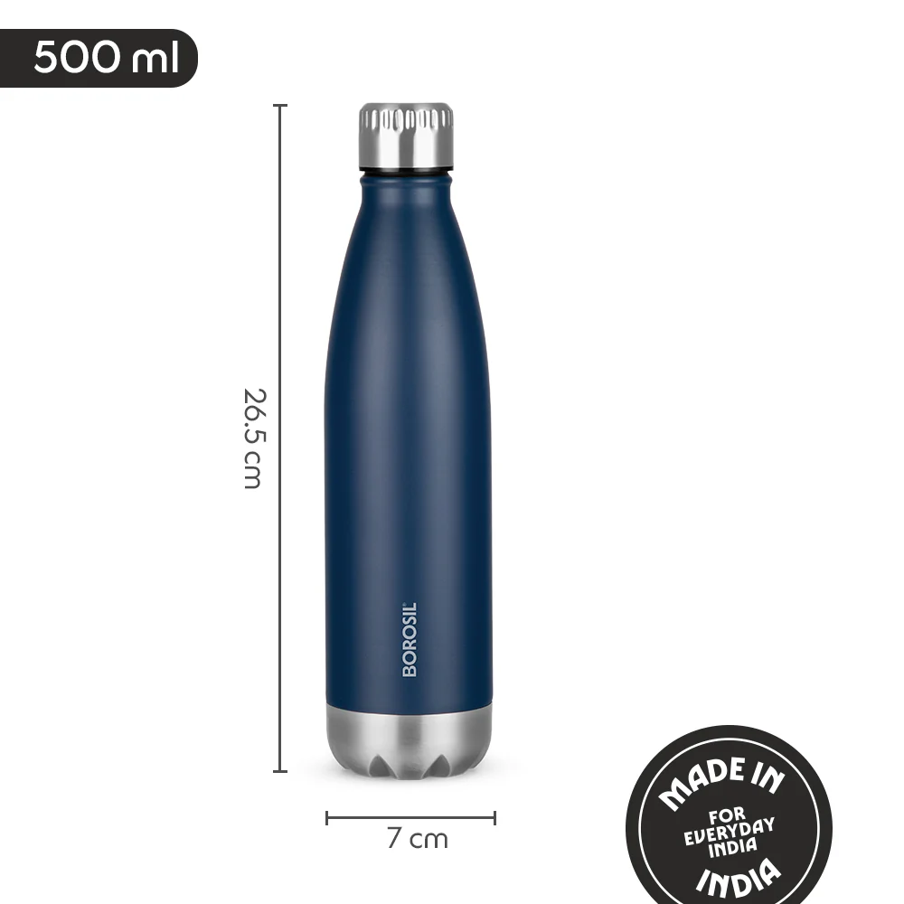 Personalised Bolt Double Wall Bottle, Blue - Image 4