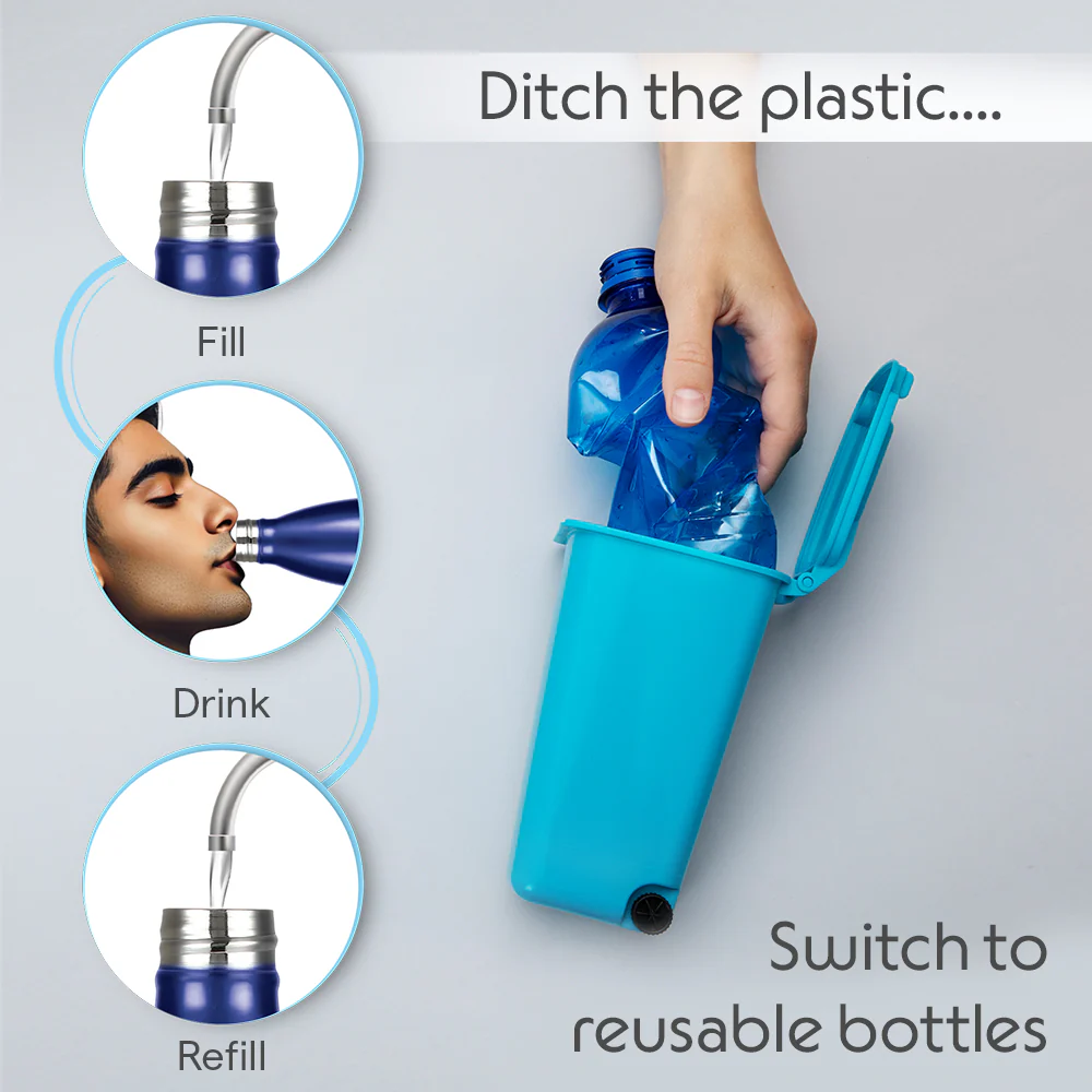 Bolt Trans Double Wall Bottle, Blue - Image 6