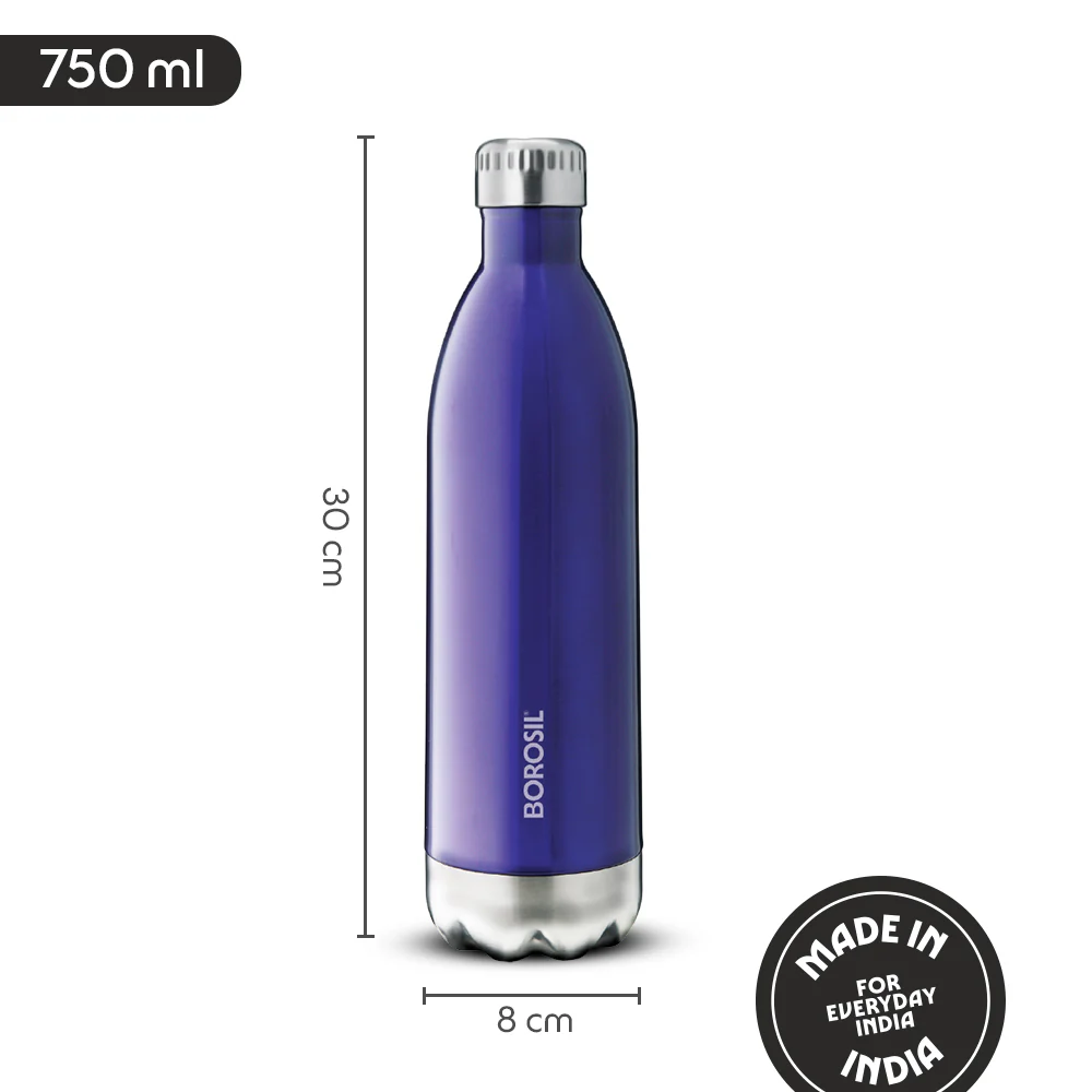 Bolt Trans Double Wall Bottle, Blue - Image 3